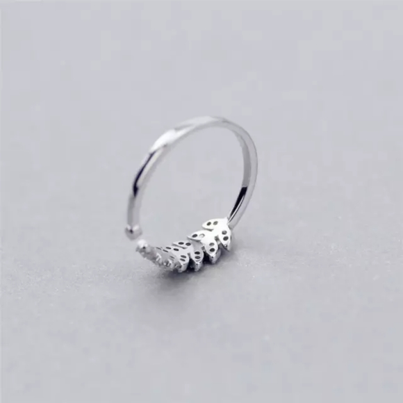 New 925 Silver Creative Leaf Adjustable Ring - Picture 5 of 6